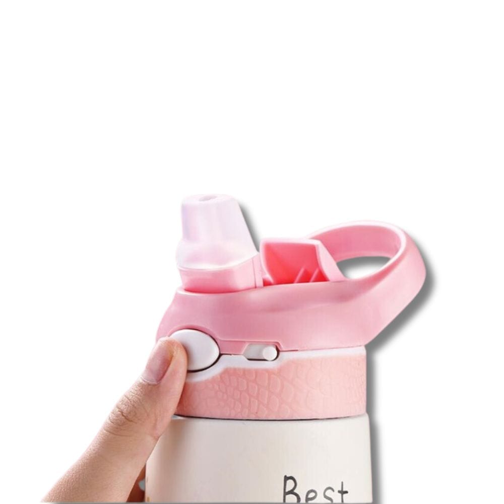 Gourde Isotherme Enfant Rose avec Sac 400ml Rose