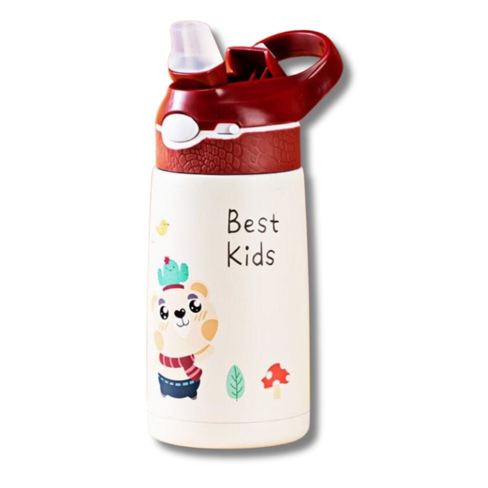 Gourde Isotherme Enfant Rouge avec Sac 400ml Rouge