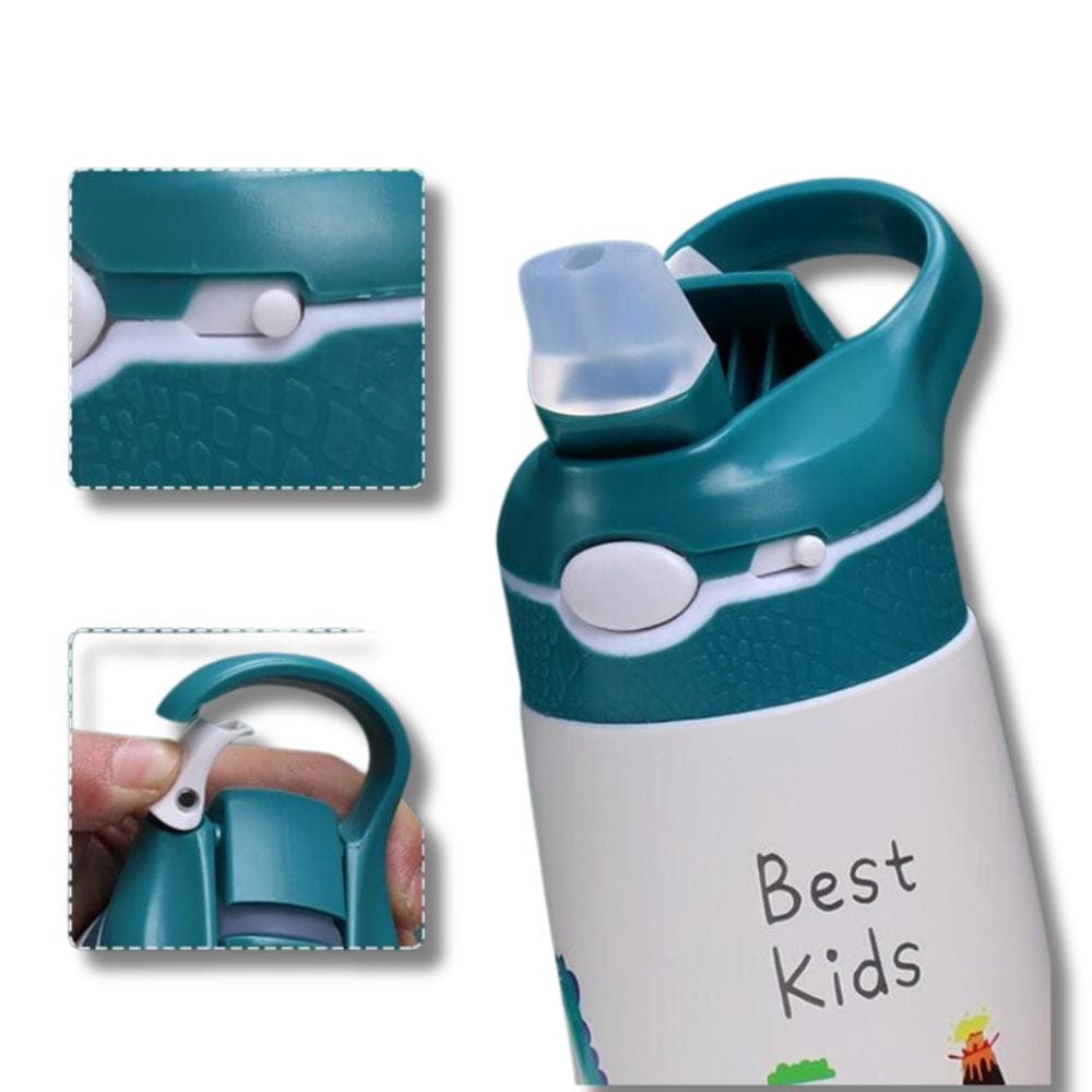 Gourde Isotherme Enfant Rouge avec Sac 400ml Rouge