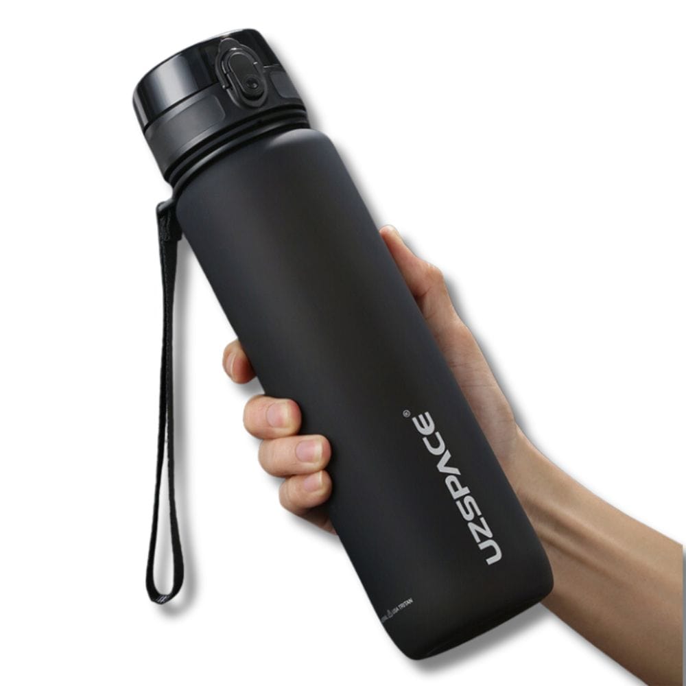 Gourde Sport en Plastique UZSPACE 1000ml Noir